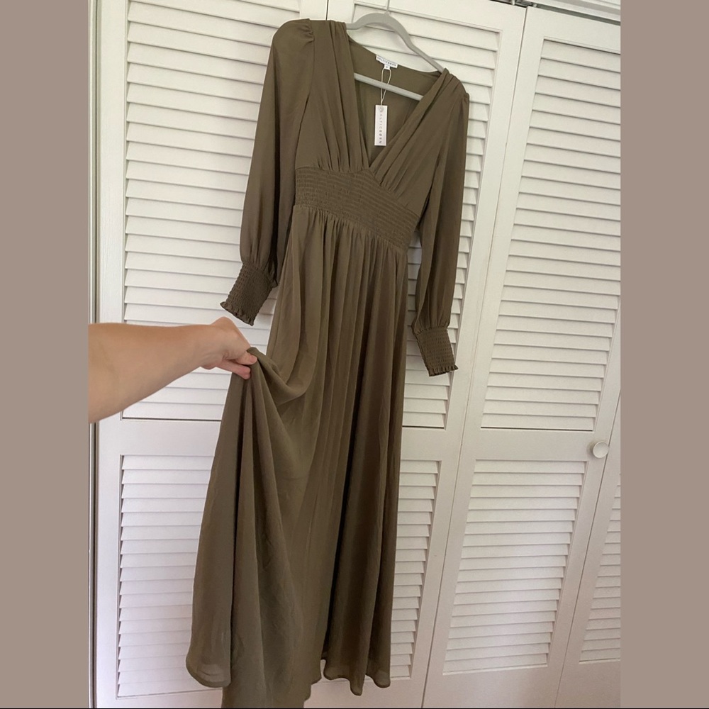 Baltic born Olivia Maxi Dress in size small- Olive